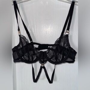 Bluebella Black Lace Bra Elegant Lingerie Women’s 32A
